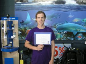 13th October 2016 – Callum becomes a PADI Dive Master