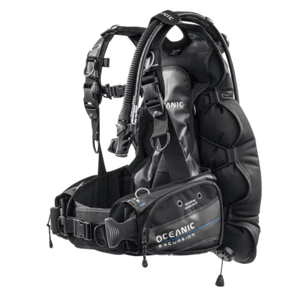 Angled front/side view of the Oceanic Excursion BCD