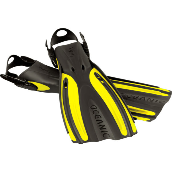 Oceanic Viper Open Heel Fins Black Yellow