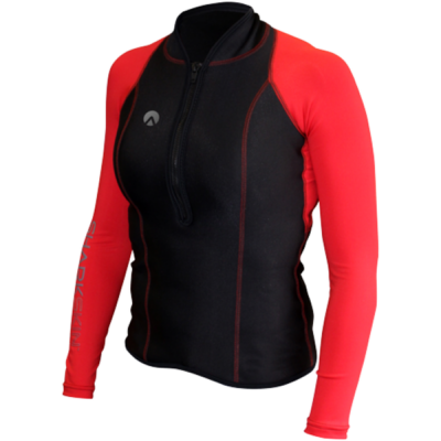 Sharkskin Performance Wear Long Sleeve Top Womens Red
