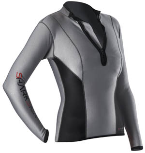 Chillproof Long Sleeve Chest Zip Womens Silver