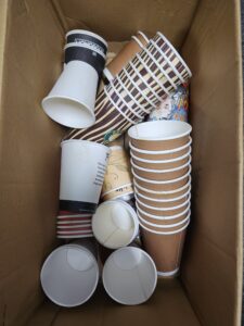 Single-Use coffee cups collected in October from Jetty Dive Customers.