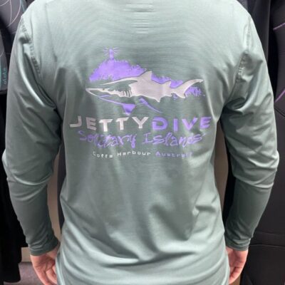 Jetty Dive Logo Enth Degree Reflex long sleeve Rashie cyprus green back