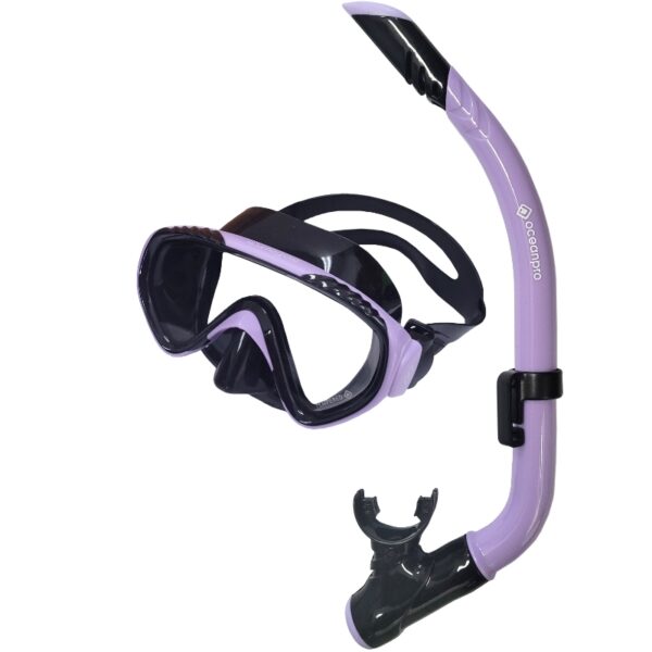 Oceanpro Wategos Junior Mask Snorkel Set Lilac