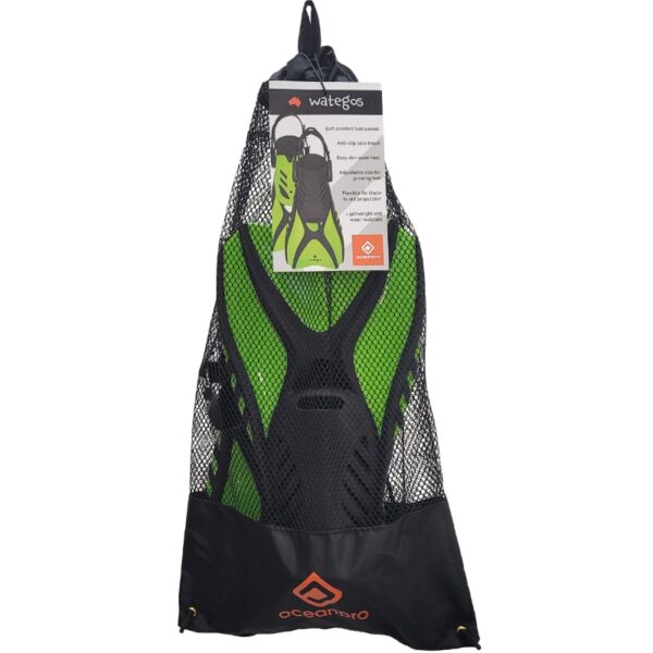 Watego Junior Fin Set Lime Black in Bag