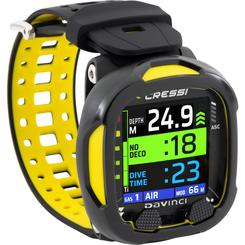 Cressi Da Vinci Wrist Computer yellow
